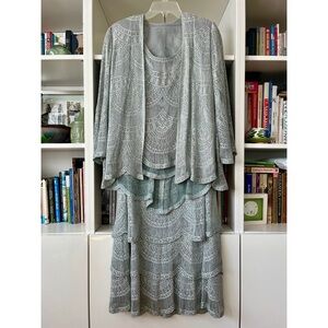 Damianou 3-piece formal lace dress set, XL